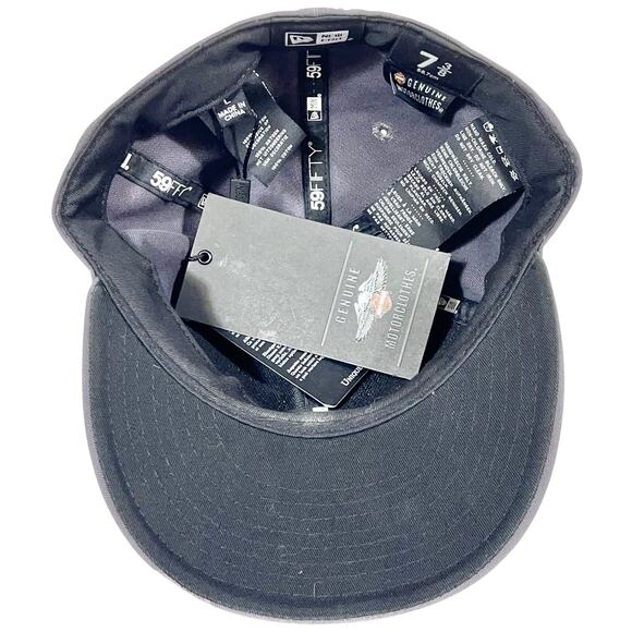 Harley-Davidson Eagle 59fifty Hat Cap Gray Size 7 3/8 Baseball New with Tags - Picture 4 of 11